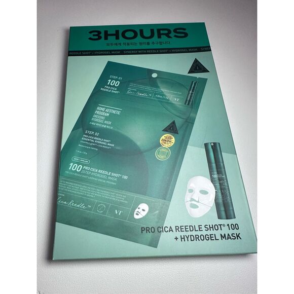VT Pro Cica Reedle Shot 100 2Step Hydrogel Mask 1 Box/4 Pcs - Picture 1 of 3